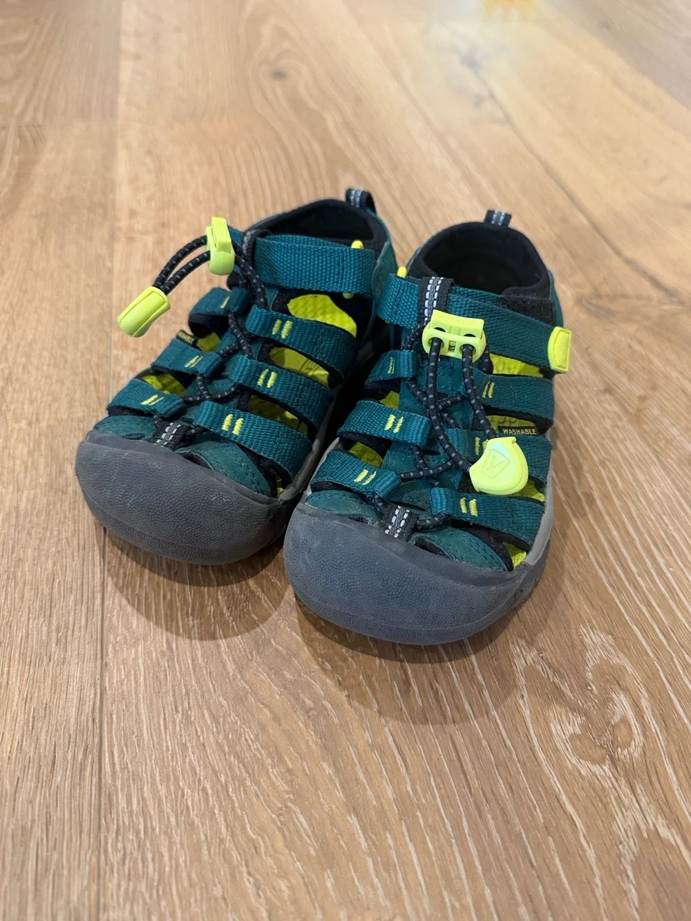 Keen Toddler Teal and Neon Outdoor Sandals
